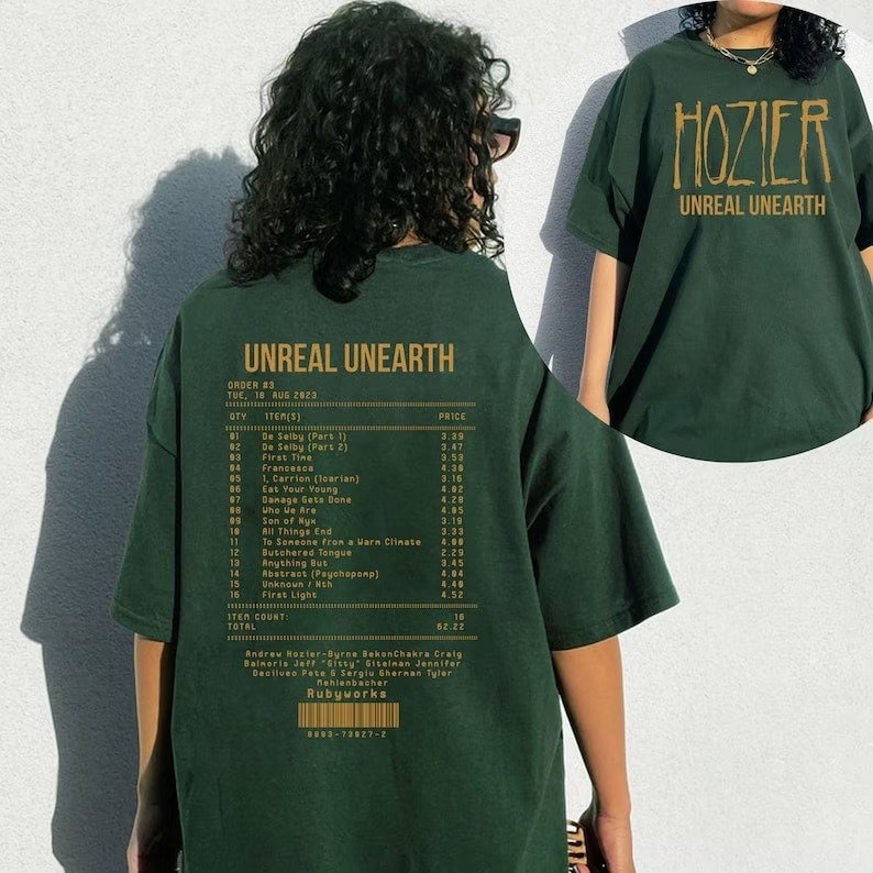 Hozier Unreal Unearth tracklist T-Shirt
