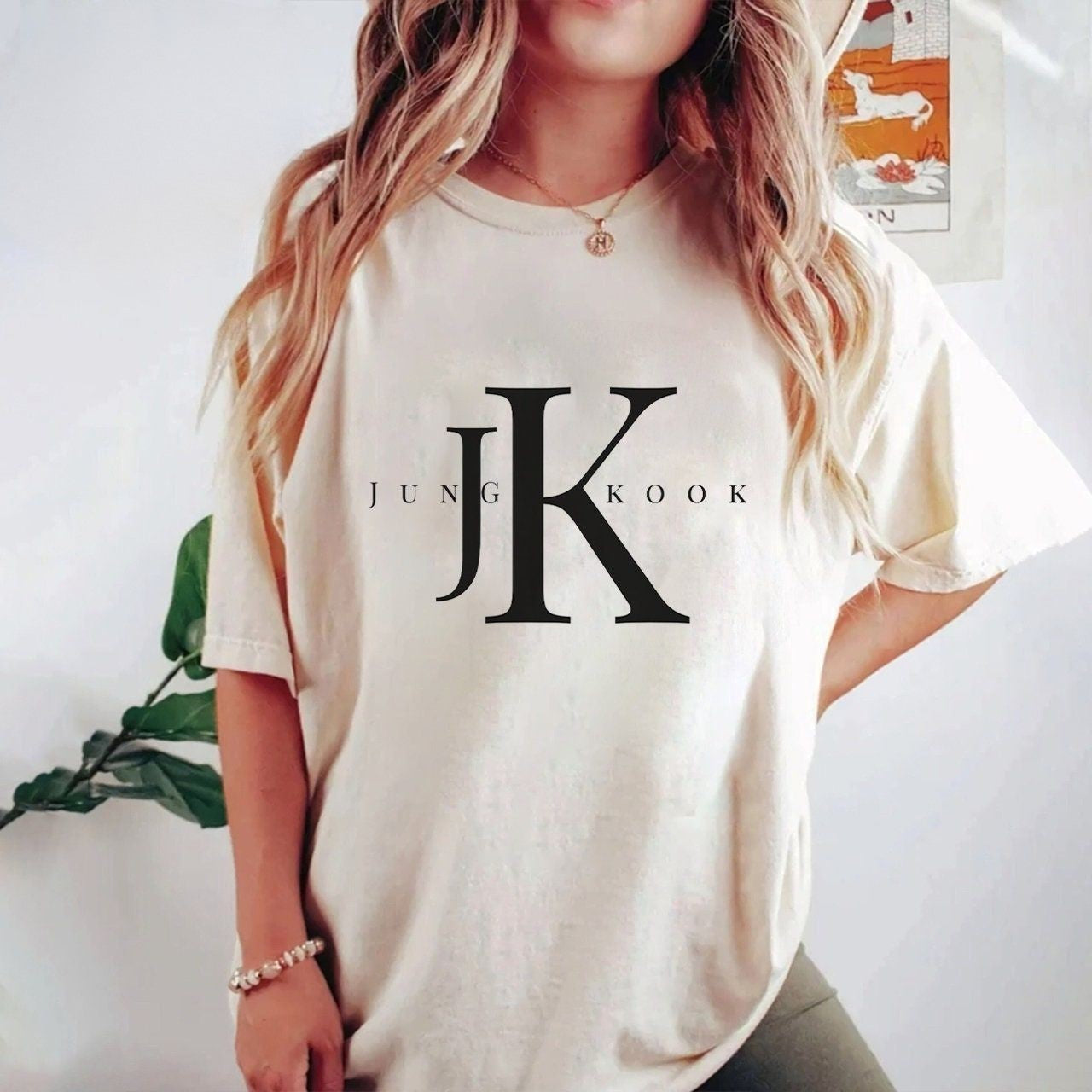 BTS Jungkook JK Print T-shirt