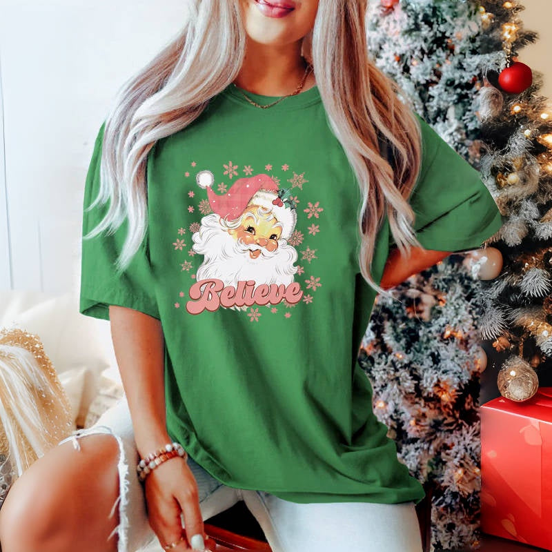 Pink Retro Christmas T-shirt
