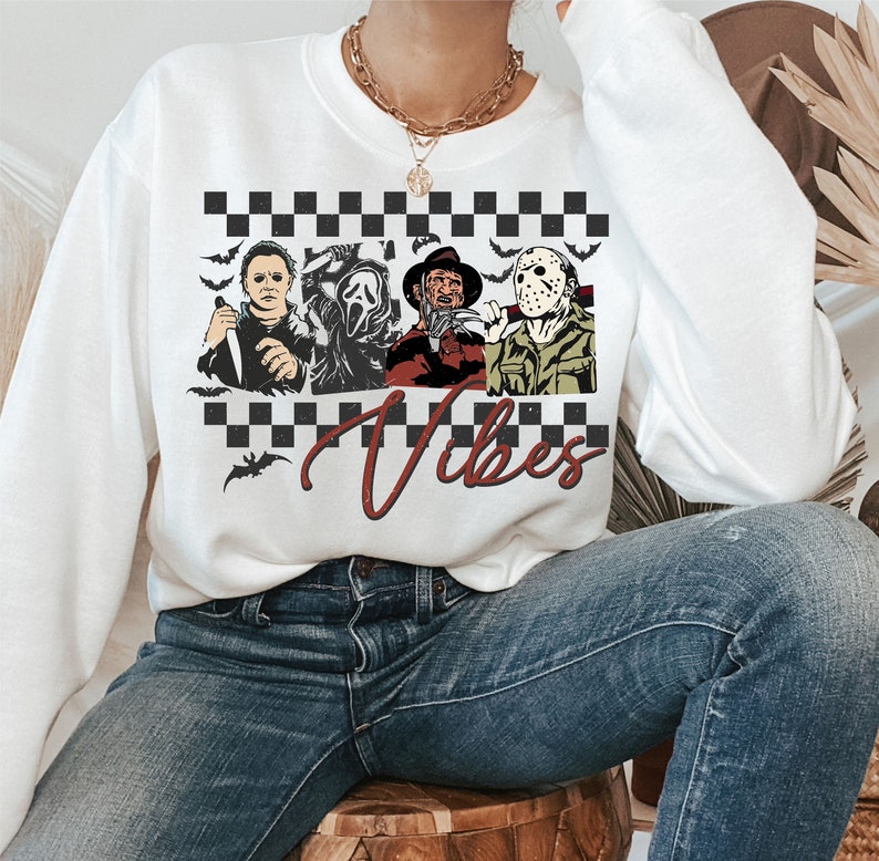 Retro Halloween Spooky Vibes Casual Sweatshirt