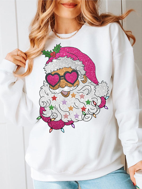 Santa with Sunglasses Cute Sweatshirt