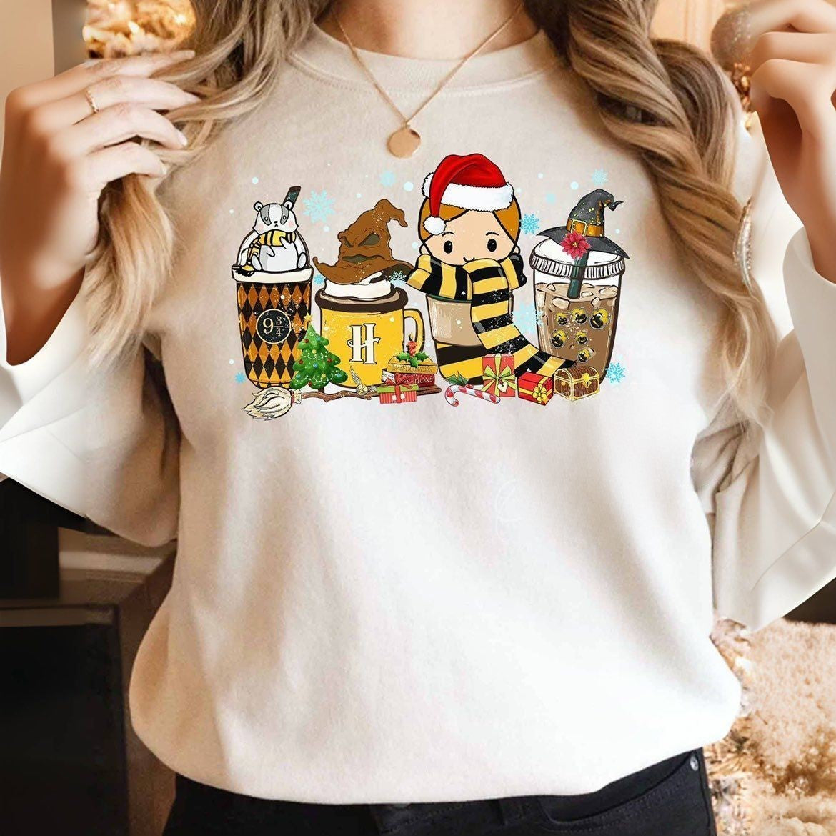 Christmas Wizard School Vintage Sweatshirt