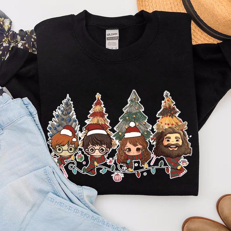 HP Wizard Houses Christmas Tree Sweatshirt