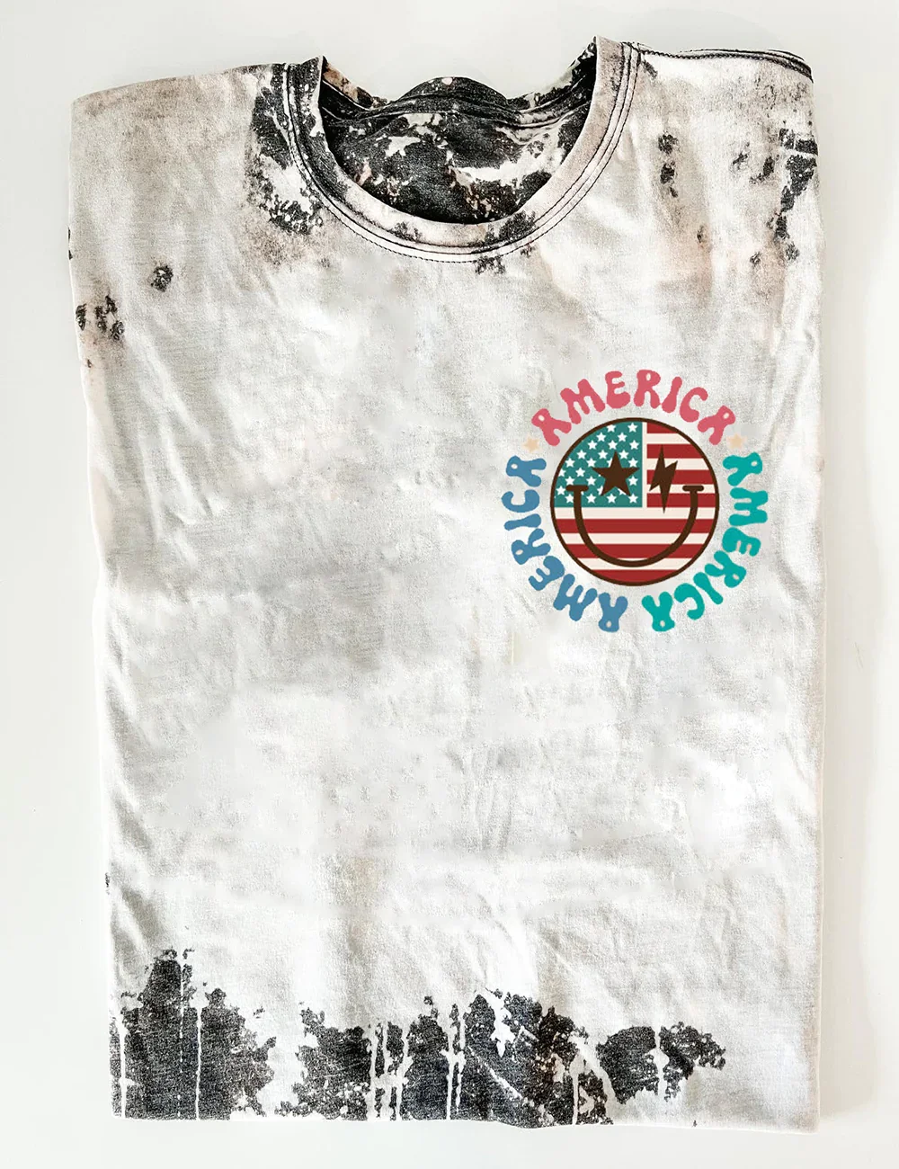 Independence Day Smile Print T-shirt