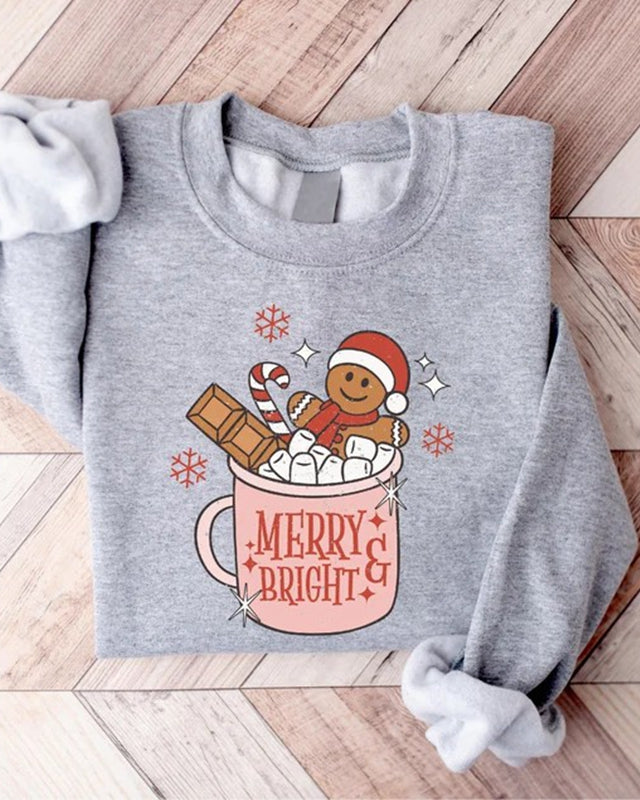 Merry Christmas Gingerbread Coffee Cookies Sweatshirt
